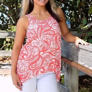 Buckhead Betties French Bliss Coral Drew Tank Med.